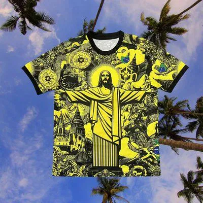 Brazil Rio Special Limited Edition Team Jersey Yellow 2025 With Stay-dry Technology                                                                                                                    .