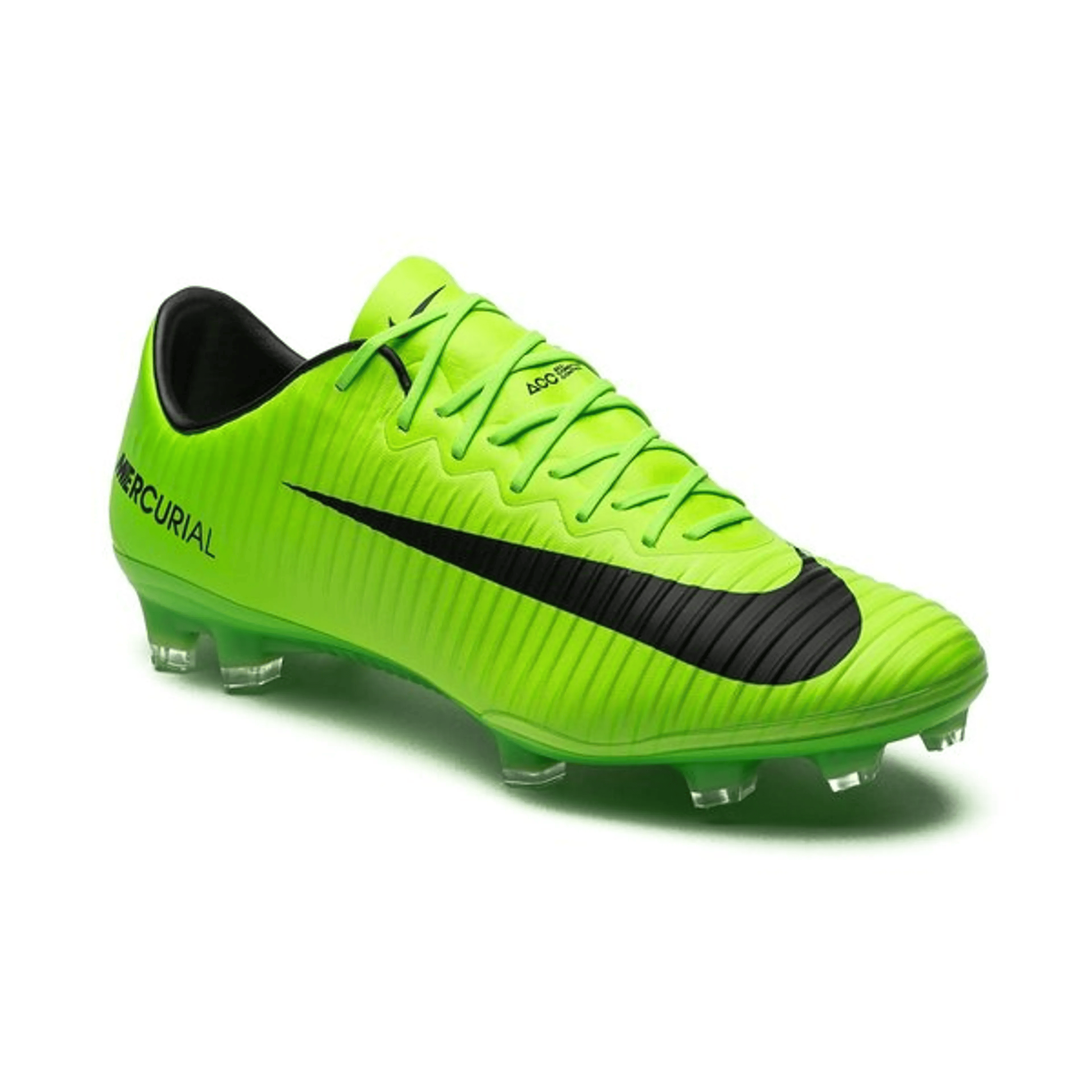 Mercurial Boots Vepor XI Electric Green FG Football Soccer Shoes All Weather Conditions Football Cleats V10 Sports                                                                                     .