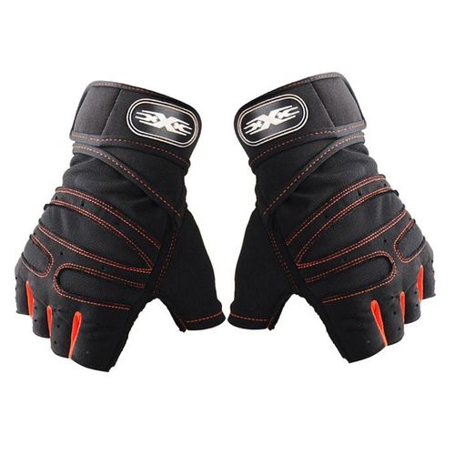 New Cycling/Gym Workout Half-finger Gloves for Men and Women - Cloth Soft Mesh Breathable Hand Gym Gloves                                                                                              .