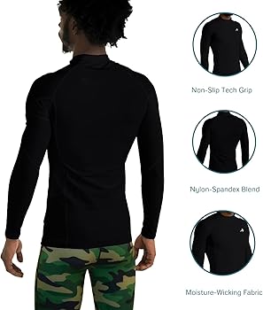 New Men Black Compression Tights Gym And Running Shirt Tights For Men and Women Long Sleeve Base Layer                                                                                                 .