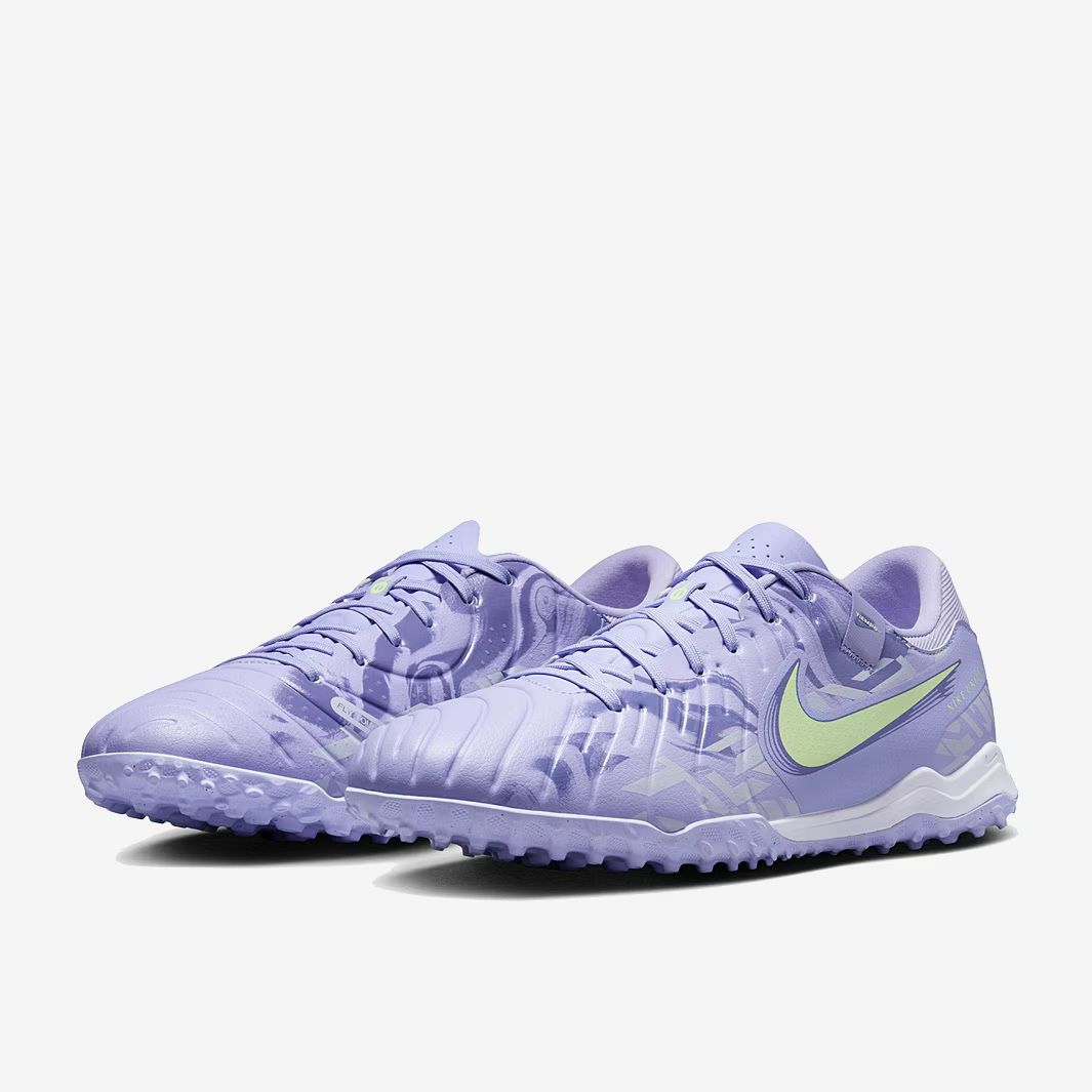 Tiempo Legend 10 Academy TF United - Purple Agate/Barely Volt Kids Artificial turf grass Trainers - Soccer Shoes