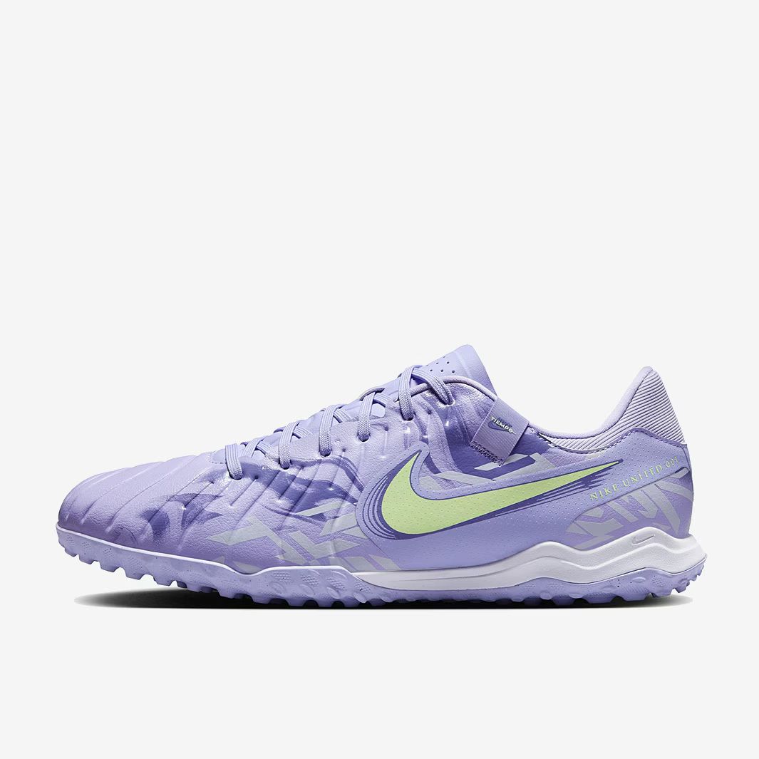 Tiempo Legend 10 Academy TF United - Purple Agate/Barely Volt Kids Artificial turf grass Trainers - Soccer Shoes