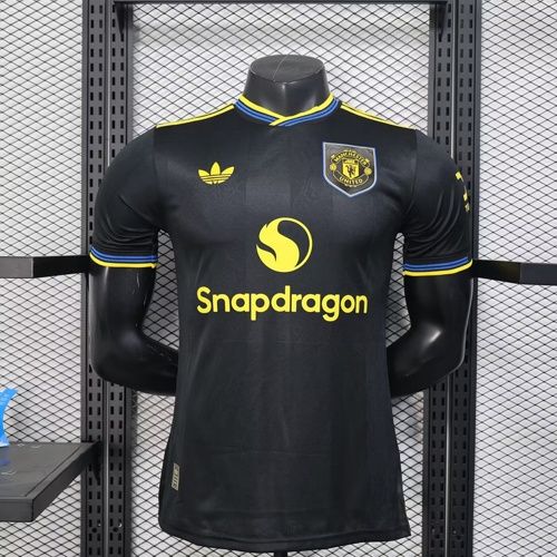 Manchester United 3rd Football T-shirt Jersey 25/26 Soccer Shirs for new season united black Player Version Kit