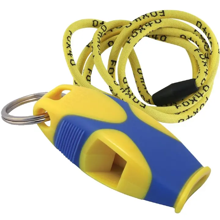 Fox 40 - Sharx Whistle With Lanyard - Pealess 120 dB Safety/Sports Whistle                             .