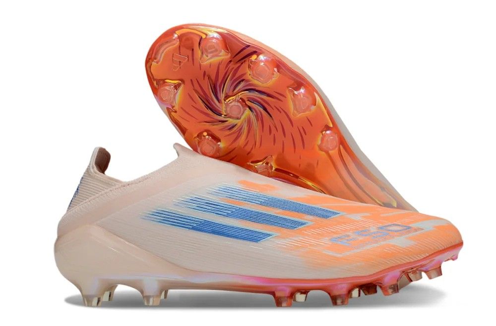 F50 SparkFusion Laceless Laser Orange Soccer Shoes - Football Boots - Cleats For Firm Ground (FG) 👟⚽