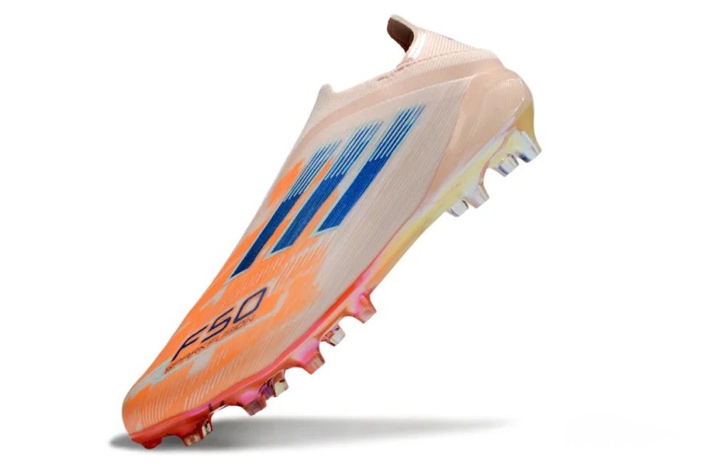 F50 SparkFusion Laceless Laser Orange Soccer Shoes - Football Boots - Cleats For Firm Ground (FG) 👟⚽
