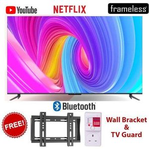 CTC 43" Inch Frameless Android Smart TV Bluetooth, Wi-Fi, Netflix, YouTube, App Store,Inbuilt Decoder+FREE TV Guard+Bracket