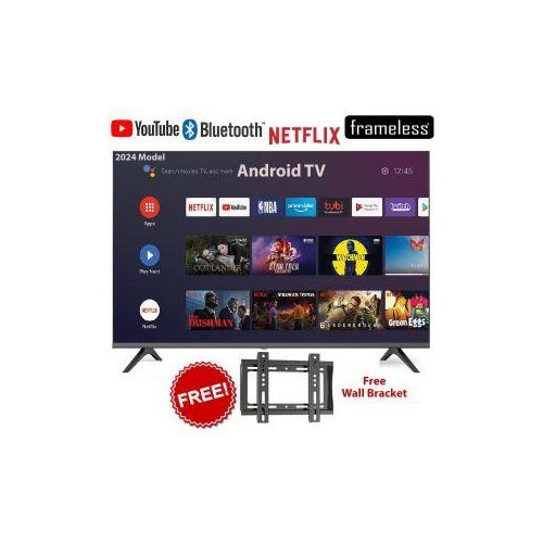 Amtec 32" inch AC/DC Bluetooth enabled Television Smart Android TV WITH FREE WALL BRACKET