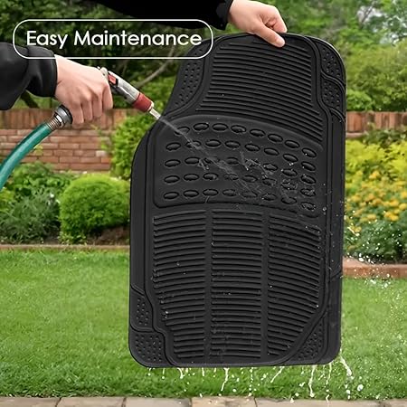 5 seater Car Floor Mats,/3 Piece Automotive Floor Mat Set,/Heavy Duty Rubber,/Universal Fit Full Set,/Weatherproof,/Trimmable For Most Cars,Universal 3 piece conjoined 5 seater/Sedan, SUV, Trucks