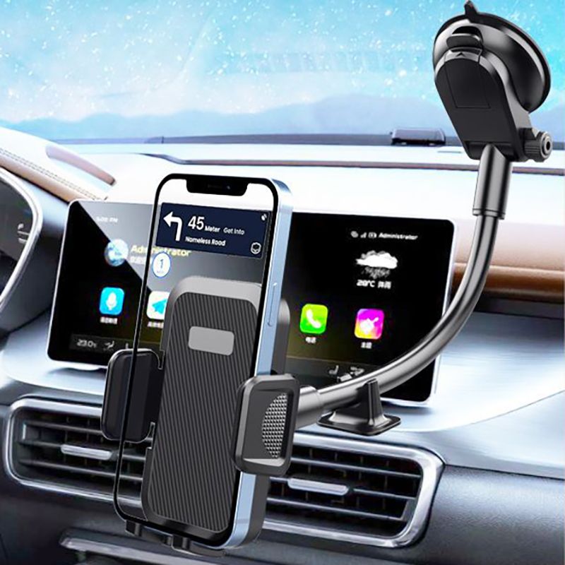 H-XPL370 Long Arm One-Touch Button Mobile Phone/Industrial-Strength Suction Cup Windshield Mobile Phone Holder/Gooseneck Long Arm Solid Car Truck Phone Mount Holder/HOSE H-XPL370 car MODULATOR.