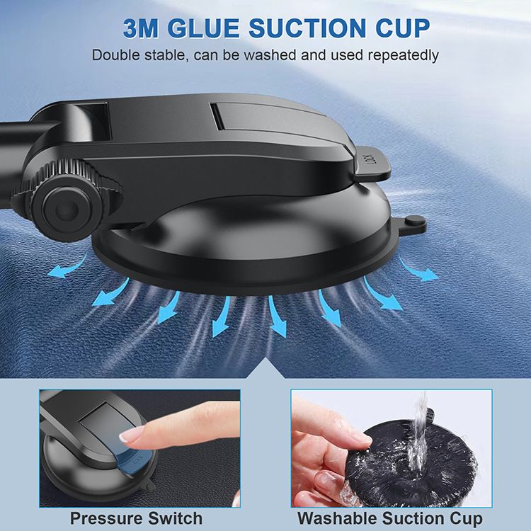 H-XPL370 Long Arm One-Touch Button Mobile Phone/Industrial-Strength Suction Cup Windshield Mobile Phone Holder/Gooseneck Long Arm Solid Car Truck Phone Mount Holder/HOSE H-XPL370 car MODULATOR.