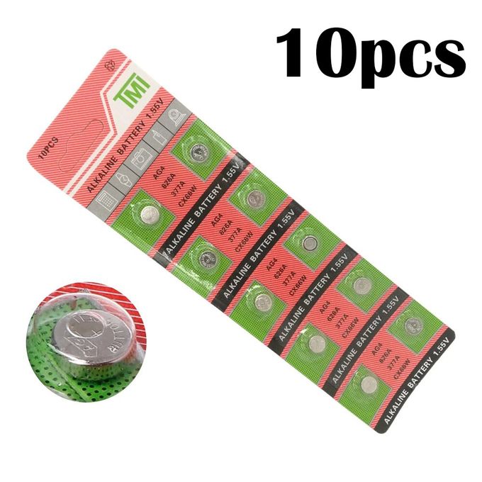 Fashion 10pcs AG4 LR626 377 Watch Cell Alkaline Battery SR626 177 1.55V 626A 377A CX66W