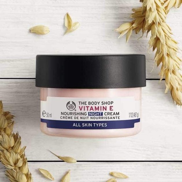 The Body Shop Vitamin E Nourishing Night Cream [Overnight hydration for all skin types] 50ml