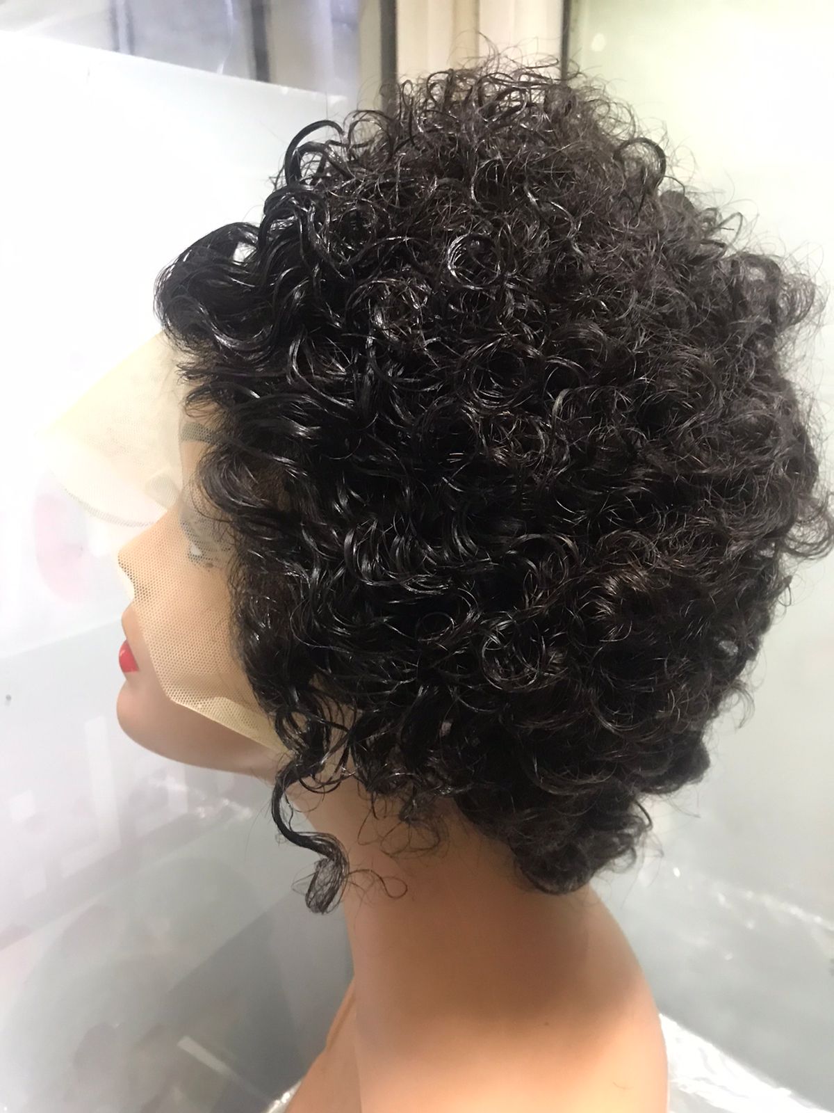 Curly Bob Lace Front Wig Human Hair 13×1