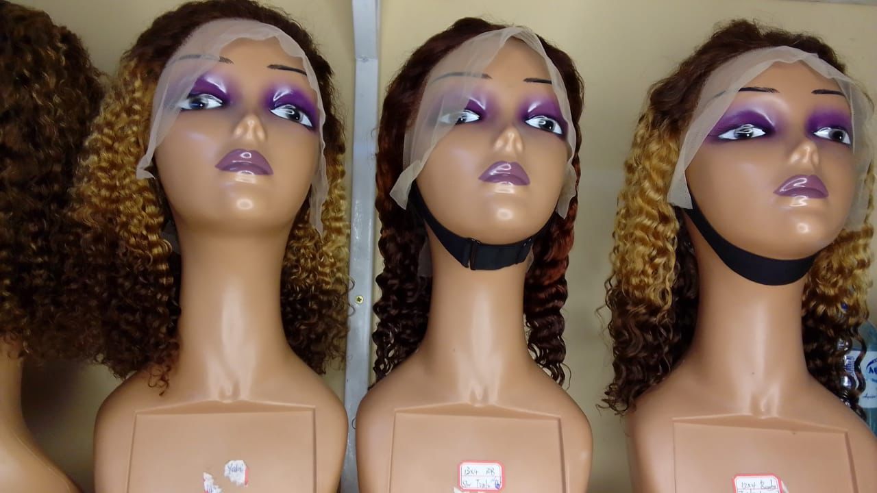 Color Deep Wave Curly ombre wig 10'12'14'
