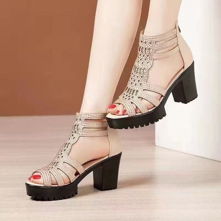 Heels Women Sandals Chunky Heel Band Elegant Fashion Shoes Ladies Shoes Girl heel shoe Fast delivery within 1-5 days