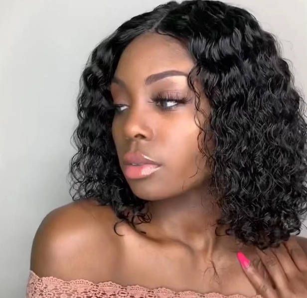 Women Wigs Curly Short Black Girl Hair Ladies Wig Fast Delivery in 1-5 Days