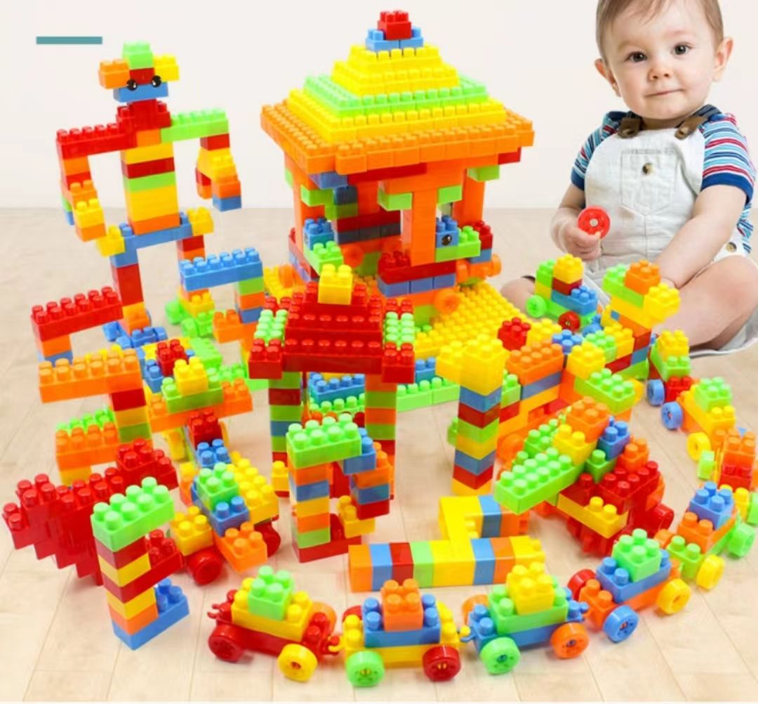 100pc Toy Educational enlightenment toys ever-changing assembling random color building sets educational children's kids girl boy toys Baby House Building Blocks Toys Fast delivery within 1-5 days