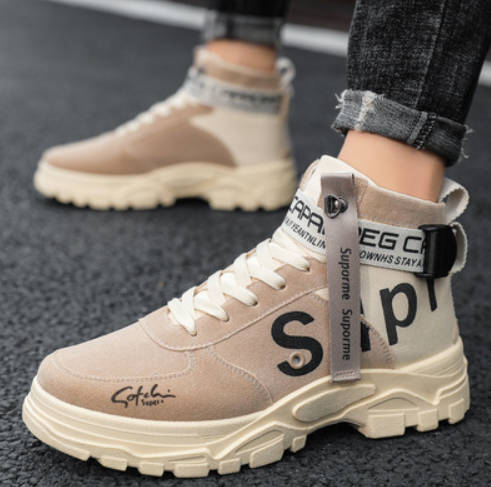 Men boots high top trendy boots boys sports shoes basketball shoes hiking shoes men's shoes boots Fast delivery within 1-5 days