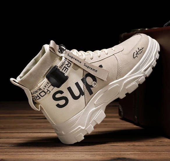 Men boots high top trendy boots boys sports shoes basketball shoes hiking shoes men's shoes boots Fast delivery within 1-5 days