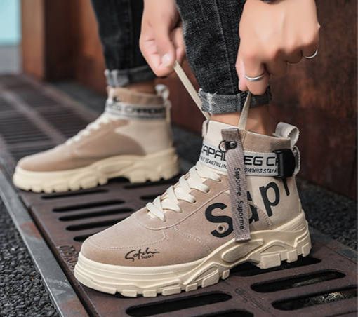 Men boots high top trendy boots boys sports shoes basketball shoes hiking shoes men's shoes boots Fast delivery within 1-5 days