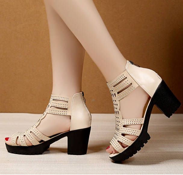 Heels Women Sandals Chunky Heel Band Elegant Fashion Shoes Ladies Shoes Girl heel shoe Fast delivery within 1-5 days