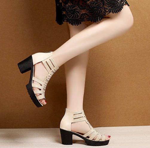 Heels Women Sandals Chunky Heel Band Elegant Fashion Shoes Ladies Shoes Girl heel shoe Fast delivery within 1-5 days
