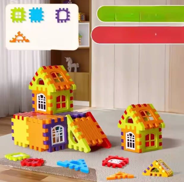 50pc Toy Educational enlightenment toys ever-changing assembling random color building sets educational children's kids girl boy toys Baby House Building Blocks Toys Fast delivery within 1-5 days