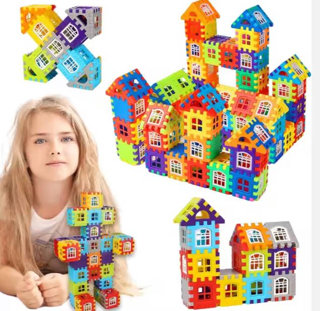 50pc Toy Educational enlightenment toys ever-changing assembling random color building sets educational children's kids girl boy toys Baby House Building Blocks Toys Fast delivery within 1-5 days