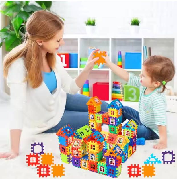 50pc Toy Educational enlightenment toys ever-changing assembling random color building sets educational children's kids girl boy toys Baby House Building Blocks Toys Fast delivery within 1-5 days
