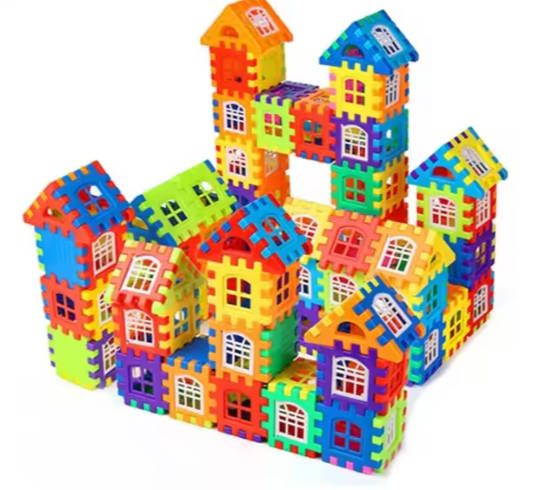 50pc Toy Educational enlightenment toys ever-changing assembling random color building sets educational children's kids girl boy toys Baby House Building Blocks Toys Fast delivery within 1-5 days