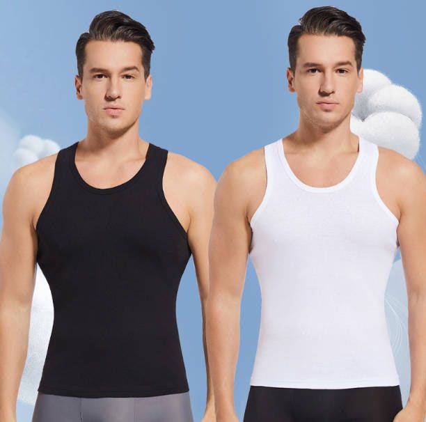 2pc Men Slimming Underwear Body Shaper Waist Cincher Corset Men Shaper Vest Body Belly Waist Shapewear Tops Boy Holiday Party Birthday Gift Dad Gift Husband Daily Fast delivery within 1-5 days