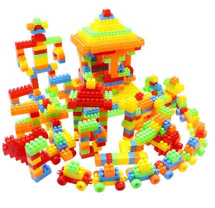 100pc Toy Educational enlightenment toys ever-changing assembling random color building sets educational children's kids girl boy toys Baby House Building Blocks Toys Fast delivery within 1-5 days