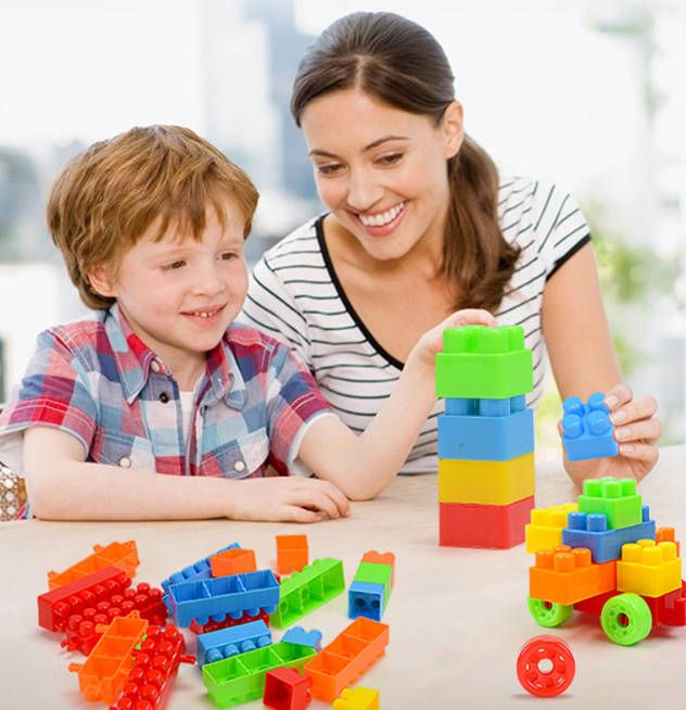 100pc Toy Educational enlightenment toys ever-changing assembling random color building sets educational children's kids girl boy toys Baby House Building Blocks Toys Fast delivery within 1-5 days