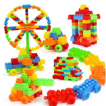 100pc Toy Educational enlightenment toys ever-changing assembling random color building sets educational children's kids girl boy toys Baby House Building Blocks Toys Fast delivery within 1-5 days