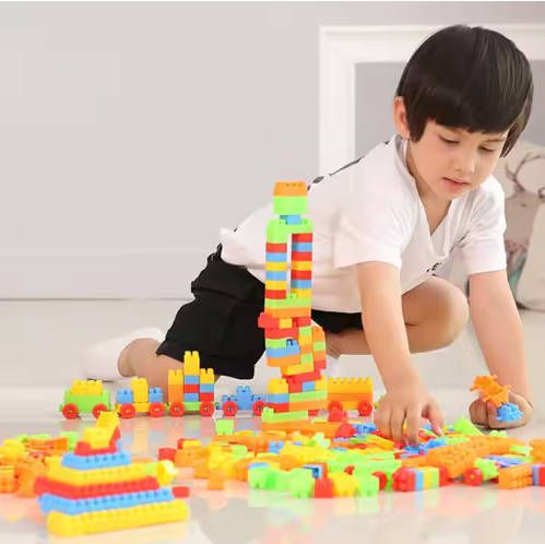 100pc Toy Educational enlightenment toys ever-changing assembling random color building sets educational children's kids girl boy toys Baby House Building Blocks Toys Fast delivery within 1-5 days