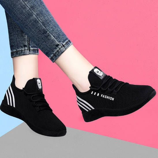 Women's lace-up sports sneakers ladies comfortable athletic casual running shoes girls soft soled cloth shoes students flats shoes sports shoes Ladies' breathable casual shoes