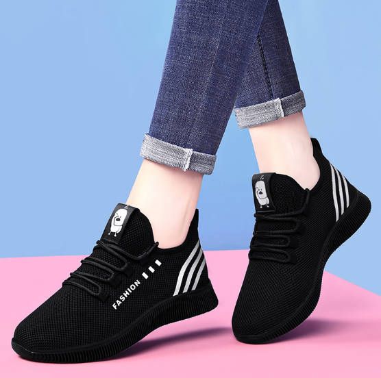 Women's lace-up sports sneakers ladies comfortable athletic casual running shoes girls soft soled cloth shoes students flats shoes sports shoes Ladies' breathable casual shoes