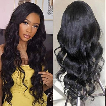 Wig Long Curly Black Wigs Ladies Fashion Hair For Women Hair Small Curly Slightly Curly Deep Wave Sexy Lace Front Human Hair Wigs