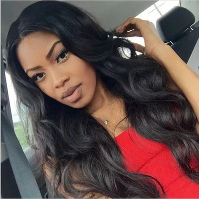 Wig Long Curly Black Wigs Ladies Fashion Hair For Women Hair Small Curly Slightly Curly Deep Wave Sexy Lace Front Human Hair Wigs