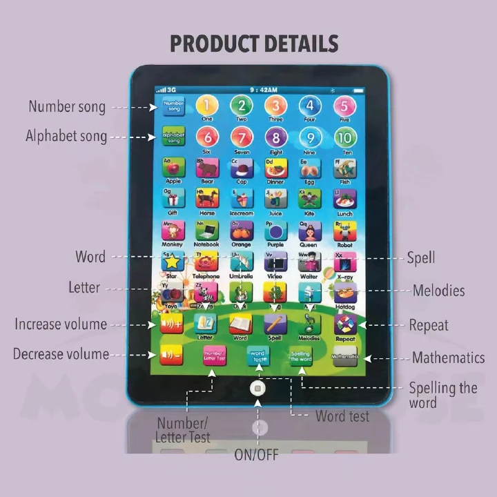 Learning Toys Gift For Boys Girls Baby Kids Early Learning Education Touch Screen Mini iPad Tablet Computer Gift Toy For Children