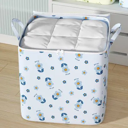 2pc 2 color Storage Bag Thickened Non-woven Quilt Household Large Capacity Foldable