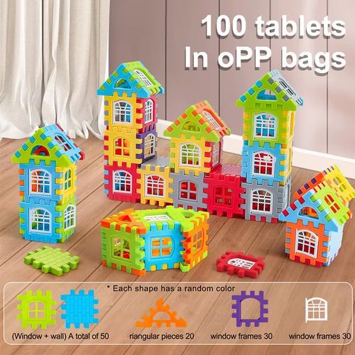50pc Educational enlightenment toys ever-changinbats buildg children's assembling random color building sets ing blocks educational toys children's gifts kids