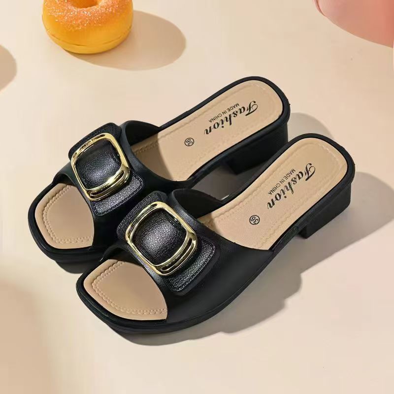 Women slippers high heel sandals summer Ladies shoes thick sole home outdoor girls sandals Fast delivery within 1-5 days