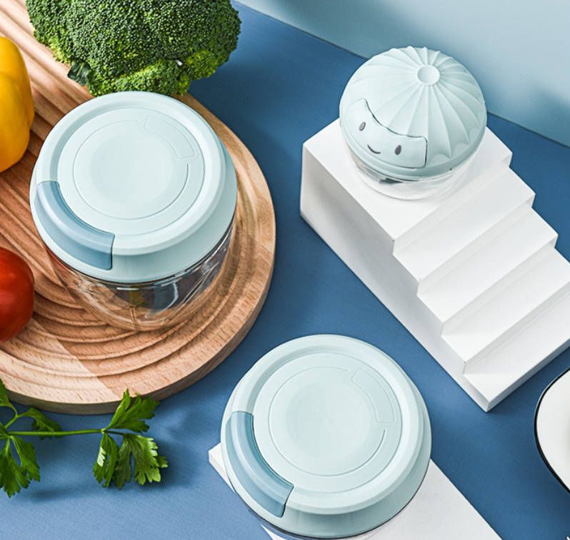 Kitchen tools garlic chopper manual rotary vegetable cutter fruit food chopper kitchen mixer meat grinder Fast delivery within 1-5 days
