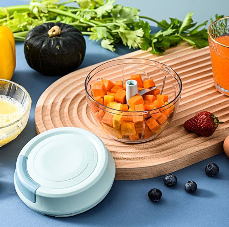 Kitchen tools garlic chopper manual rotary vegetable cutter fruit food chopper kitchen mixer meat grinder Fast delivery within 1-5 days