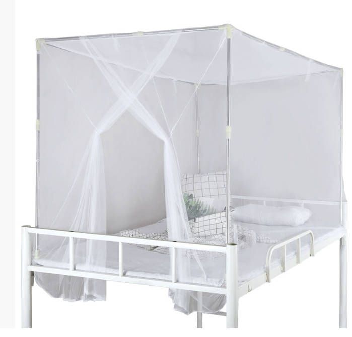 Fine Meshes Mosquito Large Square Net for Single Bed One Door Opening with Tieback Decorative for Home Bedroom Camping Travel Local fast delivery