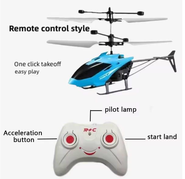 Rechargeable remote control toy airplane remote control helicopter Induction toy helicopter children's toy wing color random Fast delivery within 1-5 days