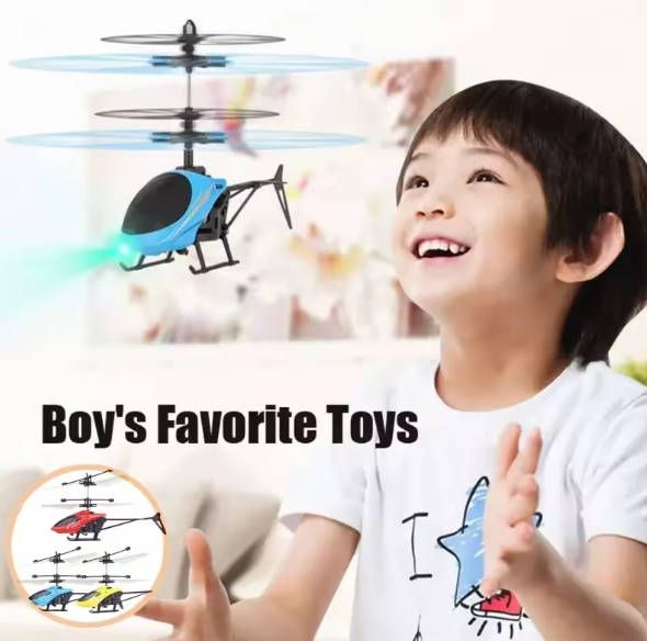 Rechargeable remote control toy airplane remote control helicopter Induction toy helicopter children's toy wing color random Fast delivery within 1-5 days