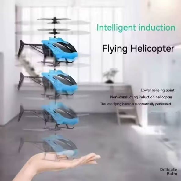 Rechargeable remote control toy airplane remote control helicopter Induction toy helicopter children's toy wing color random Fast delivery within 1-5 days